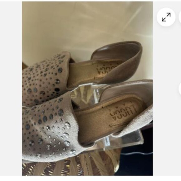 Lucca Lane Kaelyn Portobello Suede Studded Slip-on Loafers Women's size US 6.5 - Picture 4 of 7